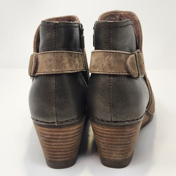 Dansko Women Shirley Wedge Ankle Boot Bootie Size 40 US 9.5 Brown Taupe Suede - Picture 7 of 9